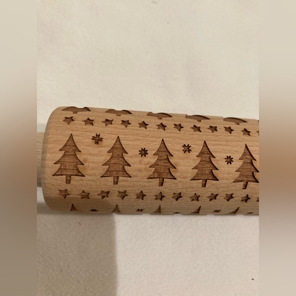 Christmas Tree Rolling Pin Wooden - Picture 9 of 14